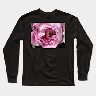 Peony with Bee Long Sleeve T-Shirt